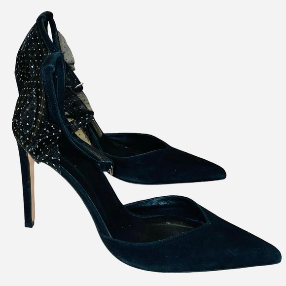 IRO Paris Quincia D’Orsay Suede and Tulle Pumps size 40 - Picture 2 of 12